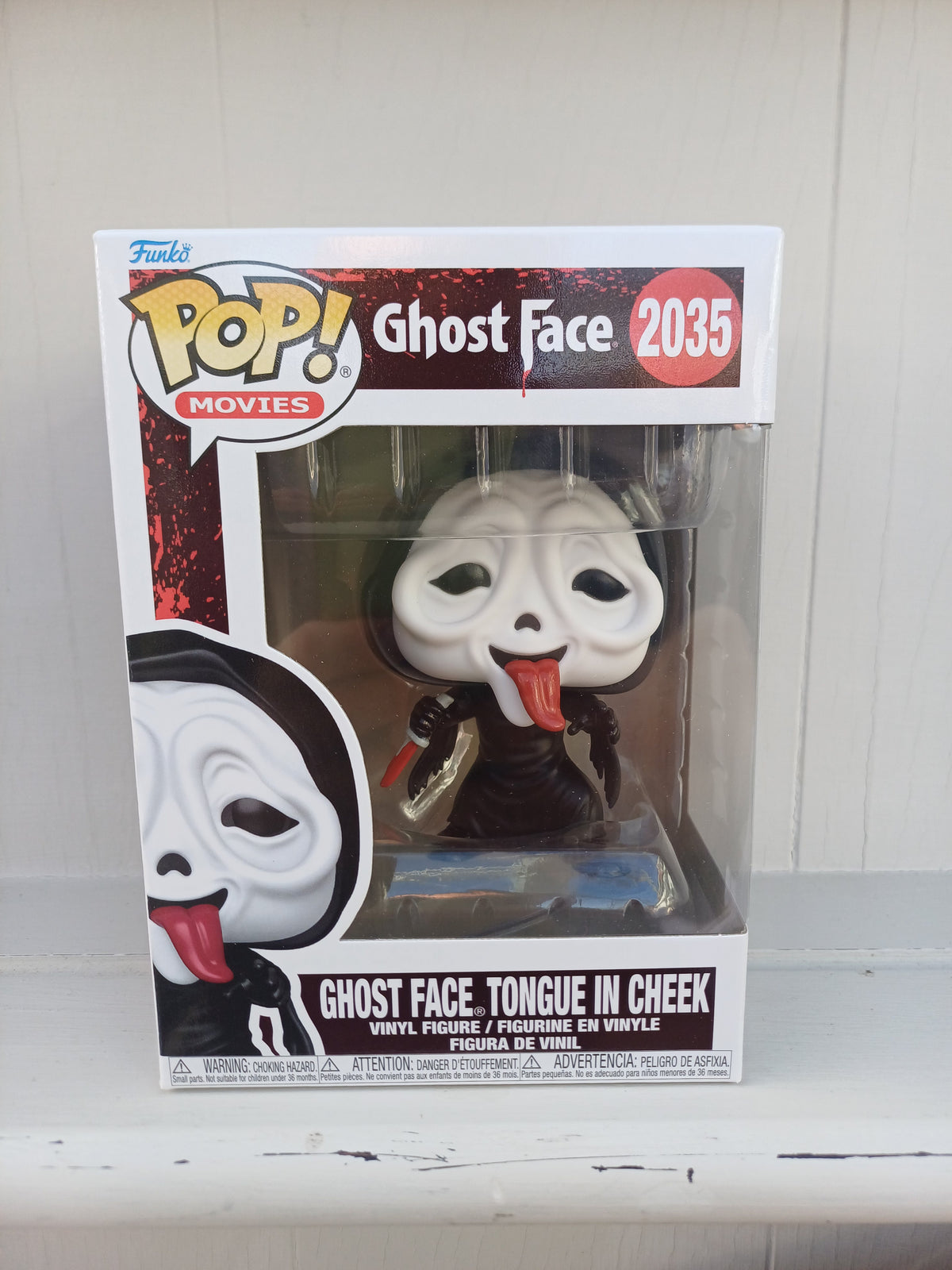 The Funko Pop! Movies: Ghost Face Tongue in Cheek Vinyl Figure #2035