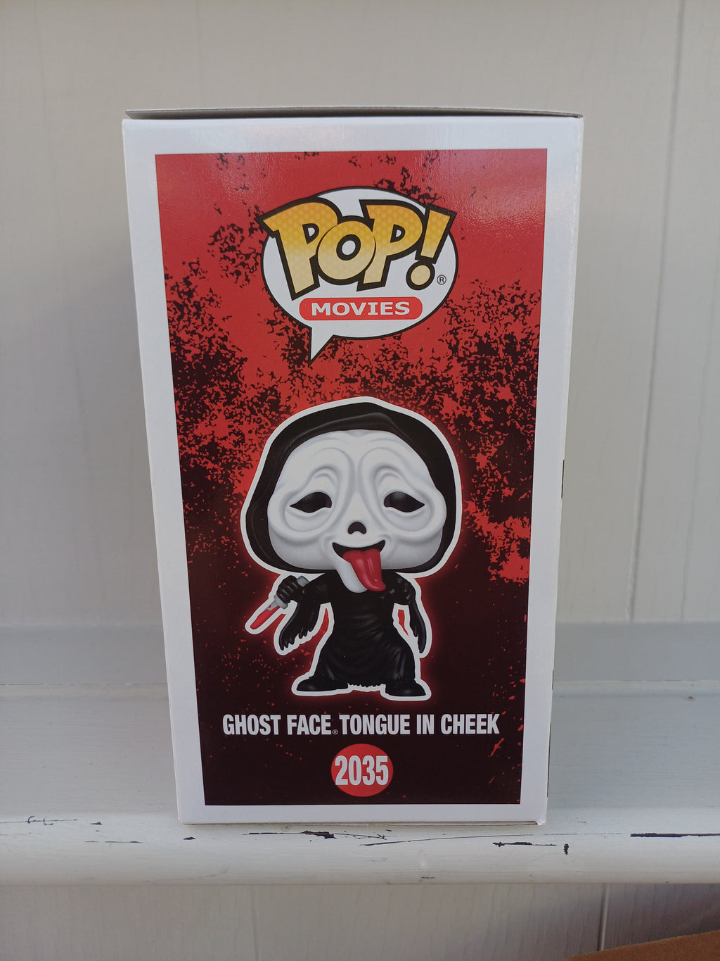 The Funko Pop! Movies: Ghost Face Tongue in Cheek Vinyl Figure #2035