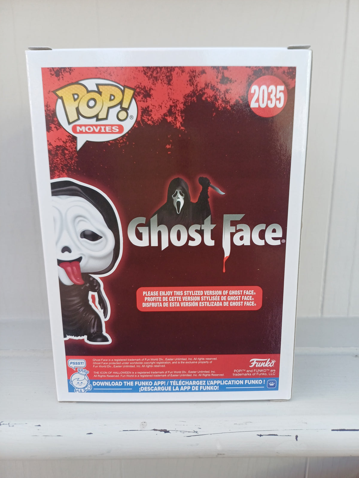 The Funko Pop! Movies: Ghost Face Tongue in Cheek Vinyl Figure #2035