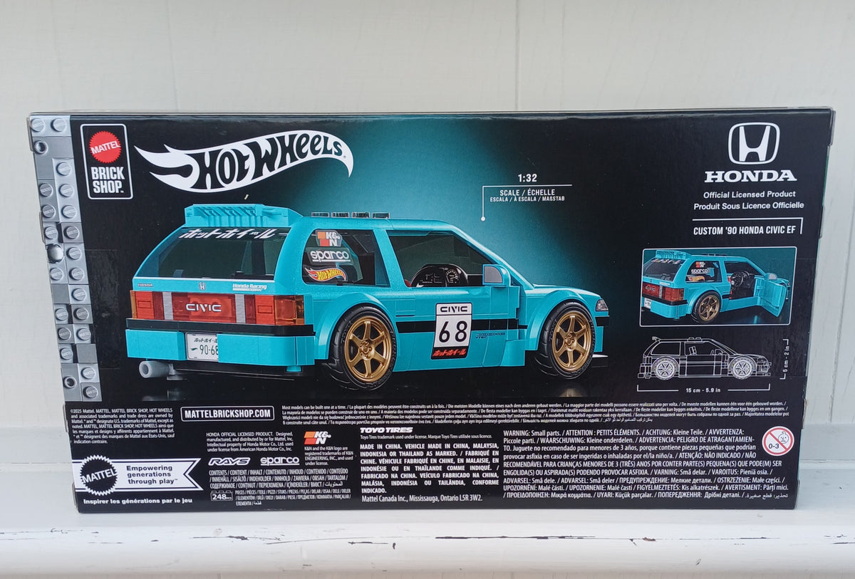 Mattel brick shop hot wheels custom 90 Honda civic EF